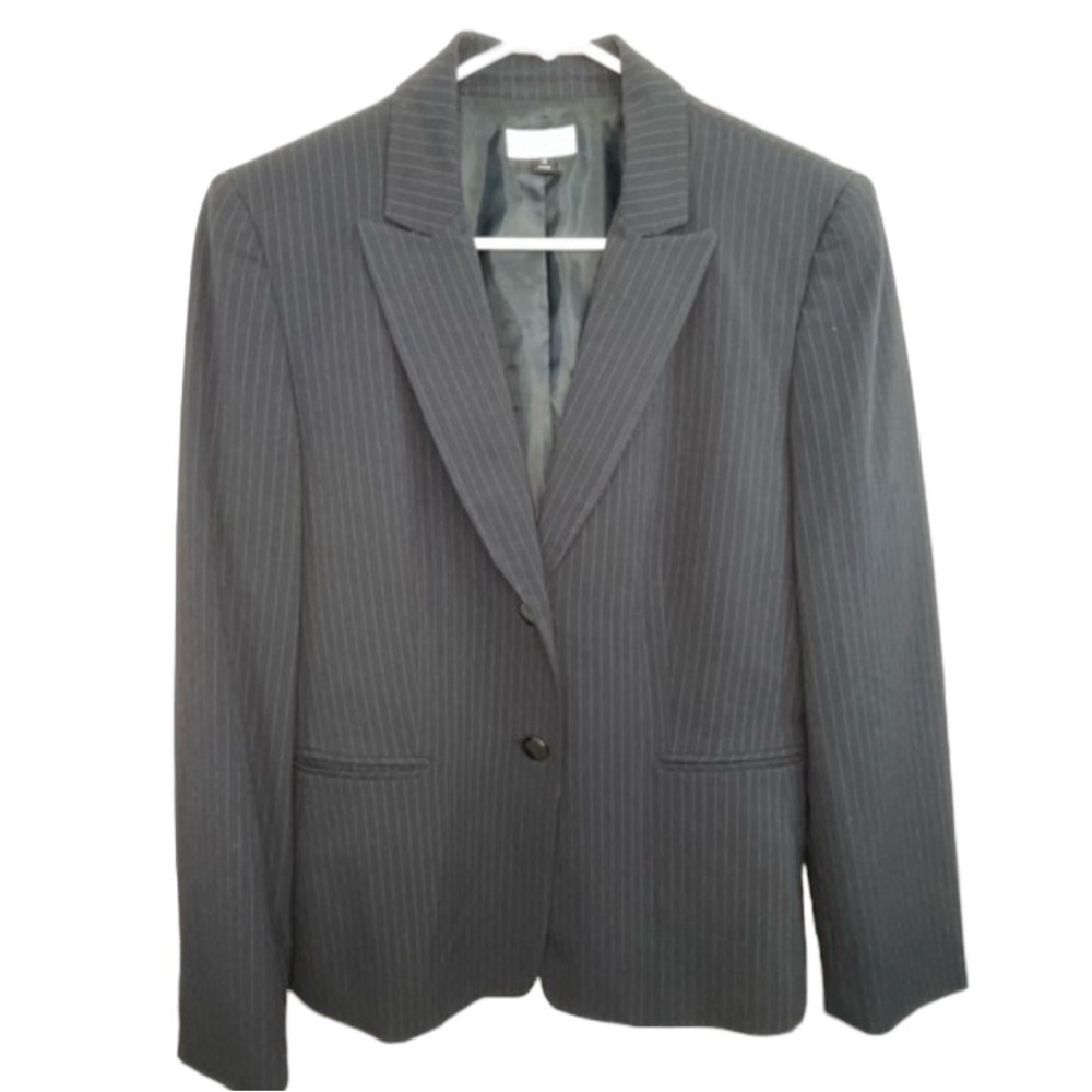 Tahari Arthur S. Levine Navy Pinstripe Blazer Sz 12